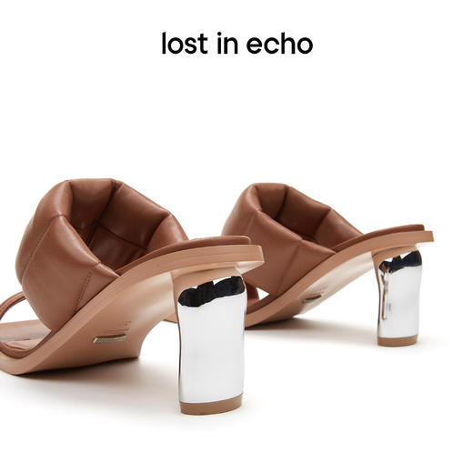 lost in echo 设计师女鞋 双条带填充金属跟穆勒鞋 商品图4