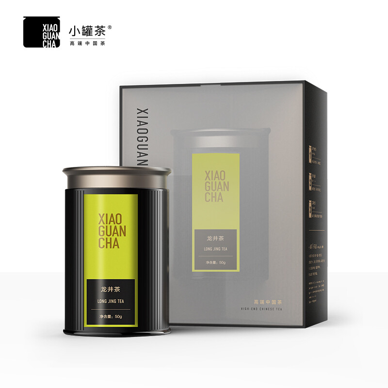 小罐茶旗舰店2022年春茶多泡装 明前龙井特级茶叶精品绿茶礼盒装 单罐装50g