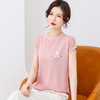 短袖t恤，薄款宽松圆领冰丝针织衫中年妈妈夏装百搭上衣CC-2201 商品缩略图3