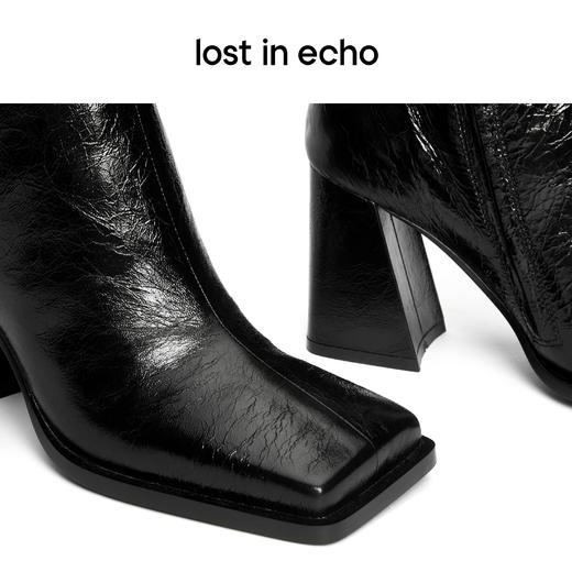 【下架】lost in echo X YOEYYOU 气质方头时尚简约粗跟短靴女士 商品图1