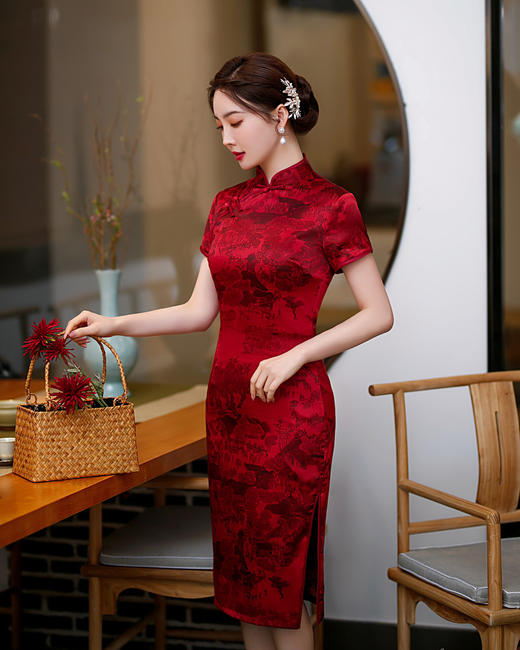 ZAYS-82253礼服旗袍日常修身复古时尚旗袍 商品图3