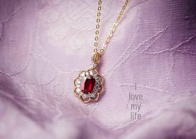 【喆】【绯红】1.15克拉红宝石吊坠