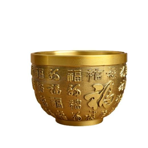 黄铜金色中国风百福龙凤茶杯酒杯-优选好物W仓 商品图4