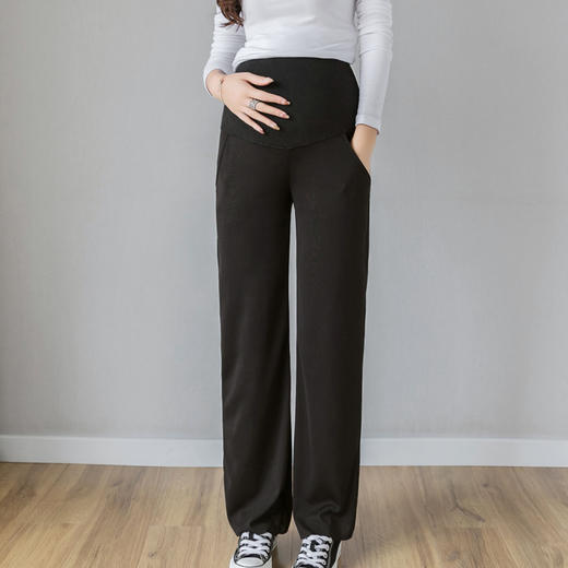 【舒适冰丝 垂顺清爽】孕妇裤子春夏装外穿网红潮妈抖抖裤宽松阔腿垂感冰丝裤休闲裤 商品图5