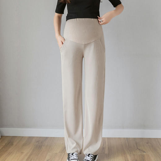【舒适冰丝 垂顺清爽】孕妇裤子春夏装外穿网红潮妈抖抖裤宽松阔腿垂感冰丝裤休闲裤 商品图6