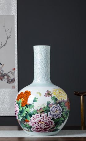 新粉结合牡丹天球《富贵天香》