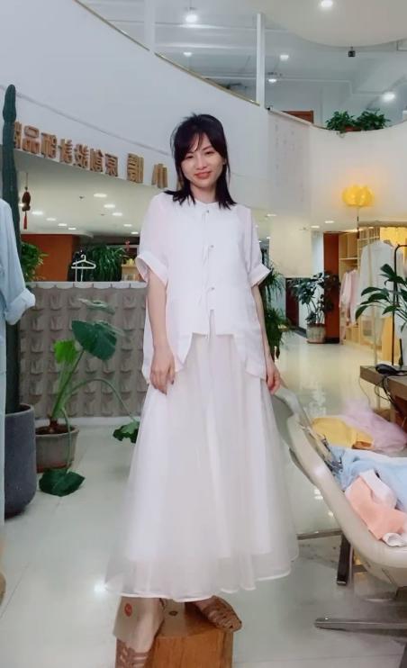 飘纱半裙（19806096-纱白） 商品图0