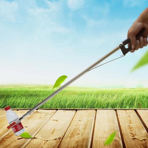 捡垃圾夹子垃圾钳取物器拾物器环卫夹不锈钢加长卫生夹家用户外92cm1支 商品图8