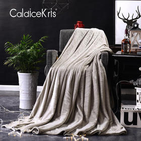 CaldiceKris（中国CK）CK-JF11043 温裕纯色银灰色毛毯 银灰色