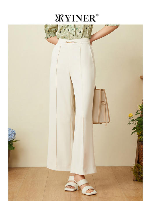 音儿女装2022夏季新款通勤气质阔腿西裤休闲裤8c32220200 商品图1