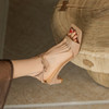 优雅百搭，纯色平头一字带高跟凉鞋LCC-C8193 商品缩略图4