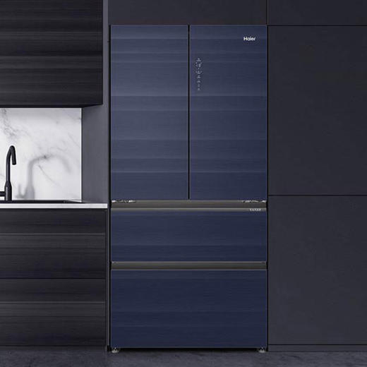 海尔冰箱(251961）一级能效462升变频风冷无霜家用大容量晶釉蓝全空间保鲜电冰箱杀菌+零嵌入 BCD-462WGHFD15BJU1 商品图1