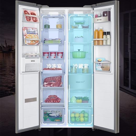 卡萨帝（202588）（Casarte）对开门冰箱双开门 HCS保湿空间 双系统制冷 杀菌 带壁挂制冰机 自然印记面板/BCD-600WLCSSA9VAU1 商品图2