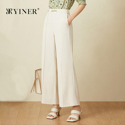 音儿女装2022夏季新款通勤气质阔腿西裤休闲裤8c32220200 商品图0