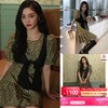 jessyline 周洁琼同款蝴蝶结碎花连衣裙 商品缩略图0