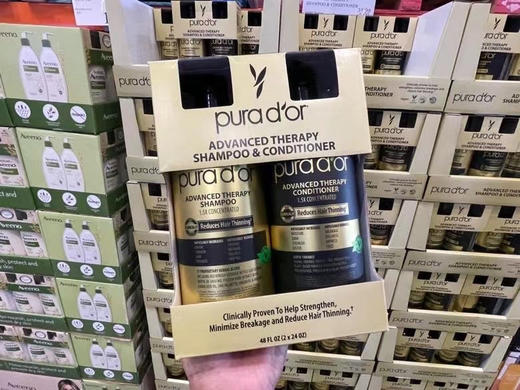打折了📣限时折扣❤️脱发严重的亲们看过来👉Pura dor 金标防脱固发洗发水709ml+护发素709ml一套特价350元🉐🉐包税包邮到手 商品图1