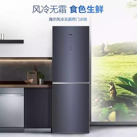海尔（Haier）(251959
)冰箱双开门家用二门变频超薄小尺寸大冷冻风冷无霜节能静音272升电冰箱 BCD-272WLHC2D0B1 商品图4