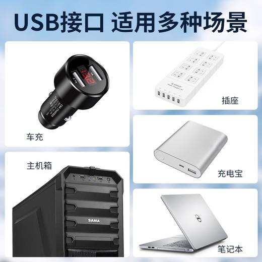 【三档强风调节 降温静音】车载风扇汽车用12v空调制冷强风车内降温小电风扇usb 商品图4