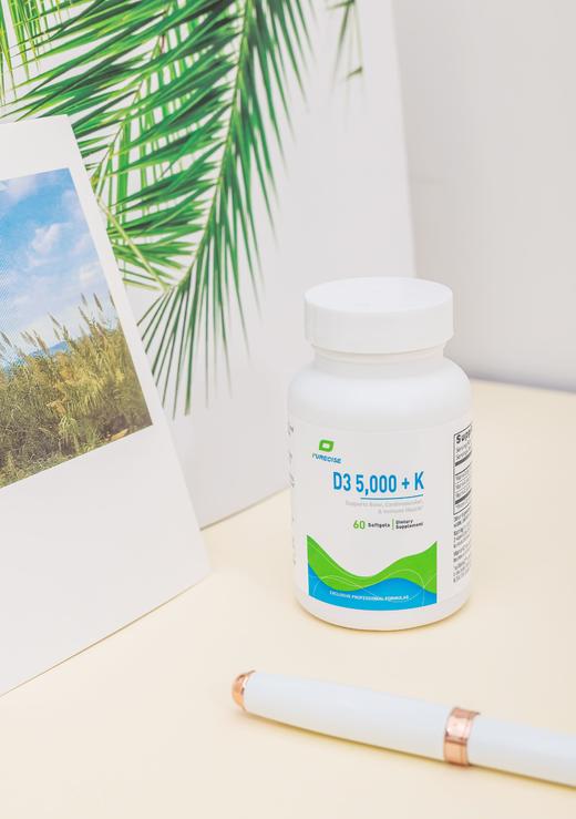 【复合维生素D 5000+K1/K2】D3 5000+K  60粒 两个月剂量 迷你滴丸方便吞服 两个月剂量 针对免疫和骨骼健康  黄金比例  Purecise®️ 商品图2