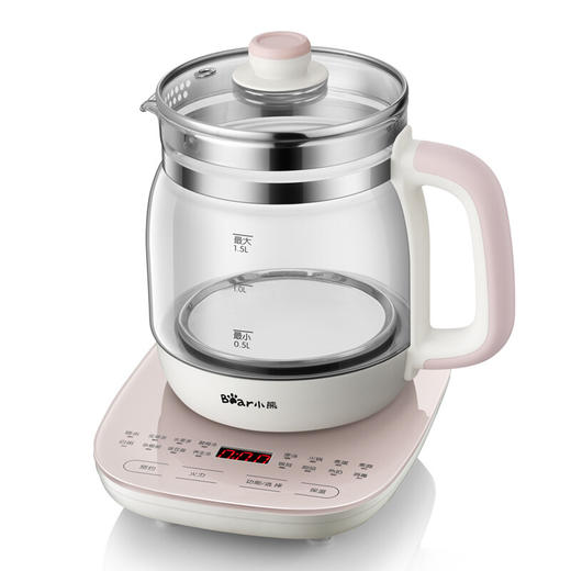小熊 电热烧水壶 自动养生壶 茶壶 玻璃 煮茶器 1.5L 节日礼品 小熊YSH-A15Z8 商品图1