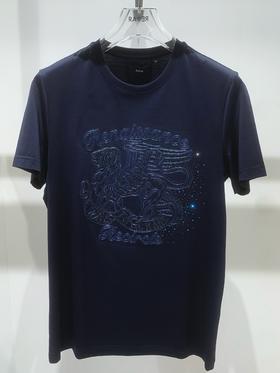 【1F】RARE威雅 | 22春夏 新款藏青色复古飞狮字母图案短袖T恤 男士短袖T恤