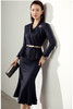 人鱼女王 J20304005A 颈袖添香装修身女士气质时尚名媛长袖职业包臀套装 商品缩略图0