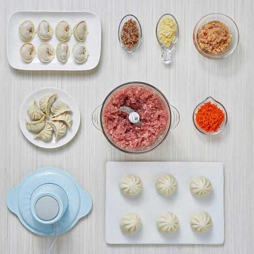 【居家好物】小熊（Bear）2升绞肉机 家用电动玻璃多能料理机打肉机切菜搅拌机 QSJ-C03B1 商品图8