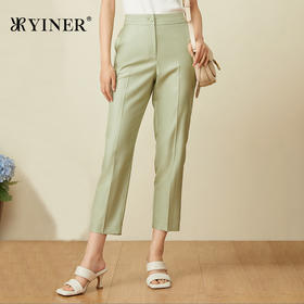 音儿女装2022夏季新款气质修身九分裤休闲裤8c32220860