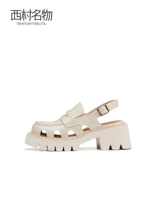 西村名物厚底包头后空粗跟凉鞋松糕罗马鞋女鞋2022夏季新款X22AH10181 商品图1