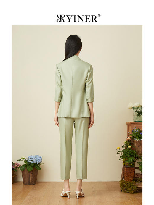 音儿2022夏季新款质感气质七分袖西装外套8c32210860 商品图4