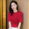 纯色气质，时尚短袖真丝衬衫ASE-3587 商品缩略图1
