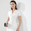 颈袖添香新款气质名媛修身包臀白色职业连衣裙女 商品缩略图0