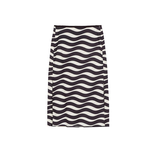 WHM 细腻棉布印花直身半裙 商品图1