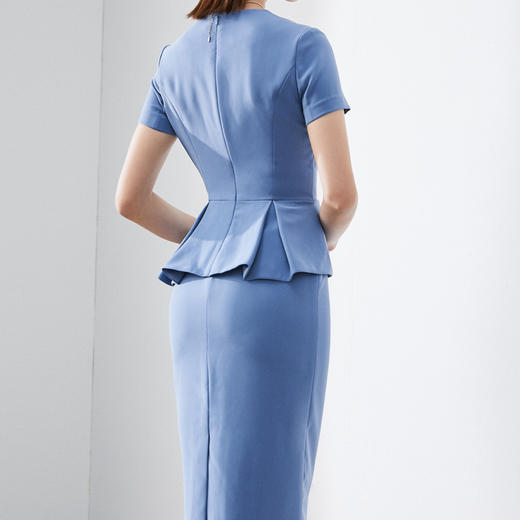 颈袖添香夏季新款时尚职场气质女装OL修身包臀连衣裙女 商品图4