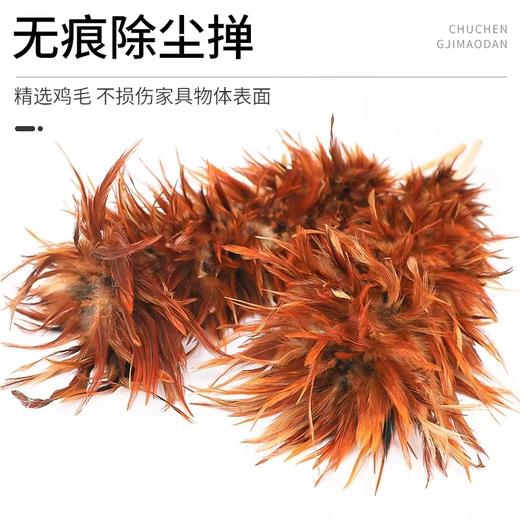 鸡毛掸子鸡毛扫藤条鸡毛扫除尘 家用车用汽车静电扫灰尘超细纤维清洁除尘掸1把 商品图2