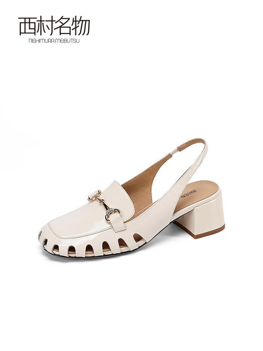 西村名物2022夏季后空粗跟女凉鞋X22AH19841 商品图2
