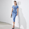 颈袖添香夏季新款时尚职场气质女装OL修身包臀连衣裙女 商品缩略图0