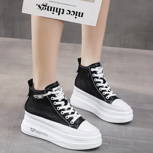 百搭网红厚底内，网面高帮休闲板鞋 KFY-2010-21 商品图2