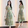 2022法式温柔风茶歇裙印花夏季新款时尚气质优雅中长裙HR-WZ51209 商品缩略图3