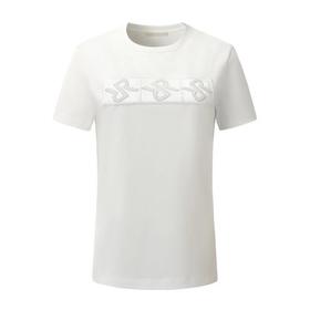 【1F】RARE威雅 | 22春夏 新款白色字母刺绣印花短袖T恤 女士短袖T恤