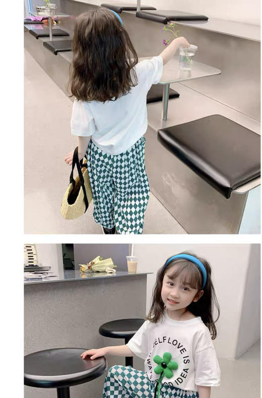 【清仓现货】【社群供W】儿童小花格子套装 商品图8