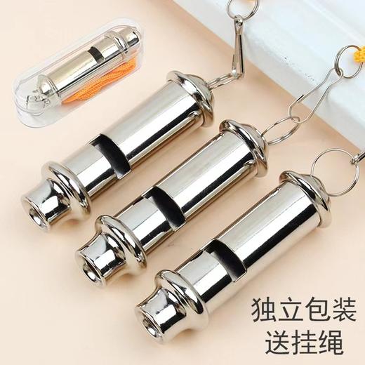 口哨裁判专用军事户外训练警哨高音救生警哨篮球体育老师专业带绳哨子1个 商品图3