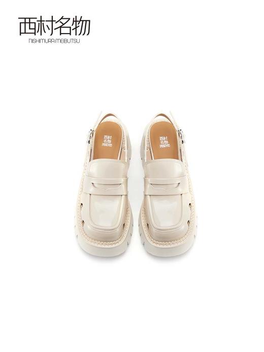 西村名物厚底包头后空粗跟凉鞋松糕罗马鞋女鞋2022夏季新款X22AH10181 商品图3