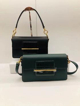 【Hr赫莲娜】100%金属扣真皮单肩包