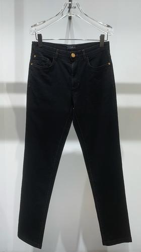 【1F】RARE威雅 | 22春夏 新款黑色基本款结合撞色绣线牛仔裤  男士牛仔裤