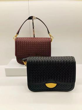 【Hr赫莲娜】100%真皮编织款单肩包