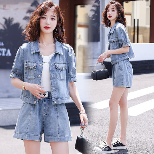 时尚潮流，休闲百搭舒适牛仔套装HR-CSYL2288 商品图2