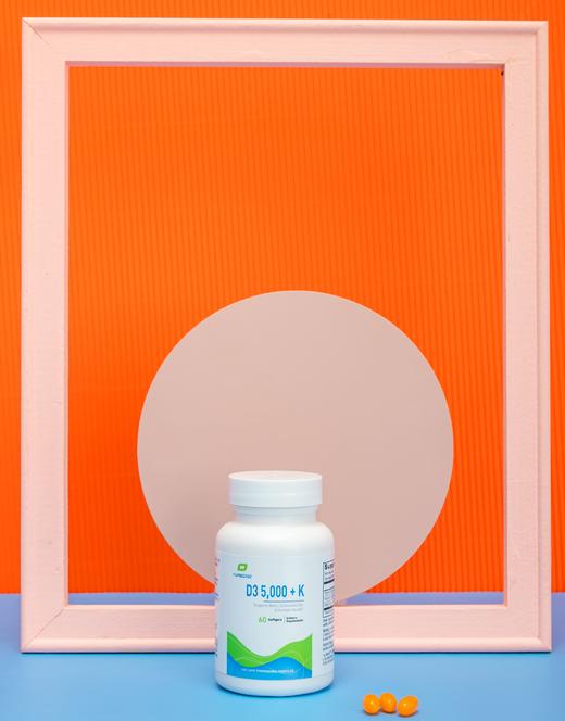 【复合维生素D 5000+K1/K2】D3 5000+K  60粒 两个月剂量 迷你滴丸方便吞服 两个月剂量 针对免疫和骨骼健康  黄金比例  Purecise®️ 商品图6