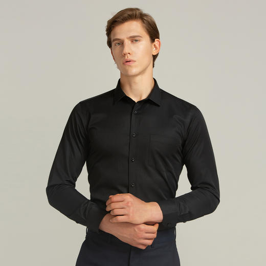 【经典百搭】罗蒙衬衫男长袖正装商务男士通勤百搭竹纤维衬衣男 商品图5