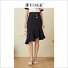 音儿女装2022夏季新款醋酸法风鱼尾裙半身裙8c32250540 商品缩略图1